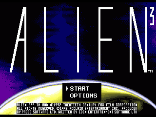 Alien 3 title screen for Amiga